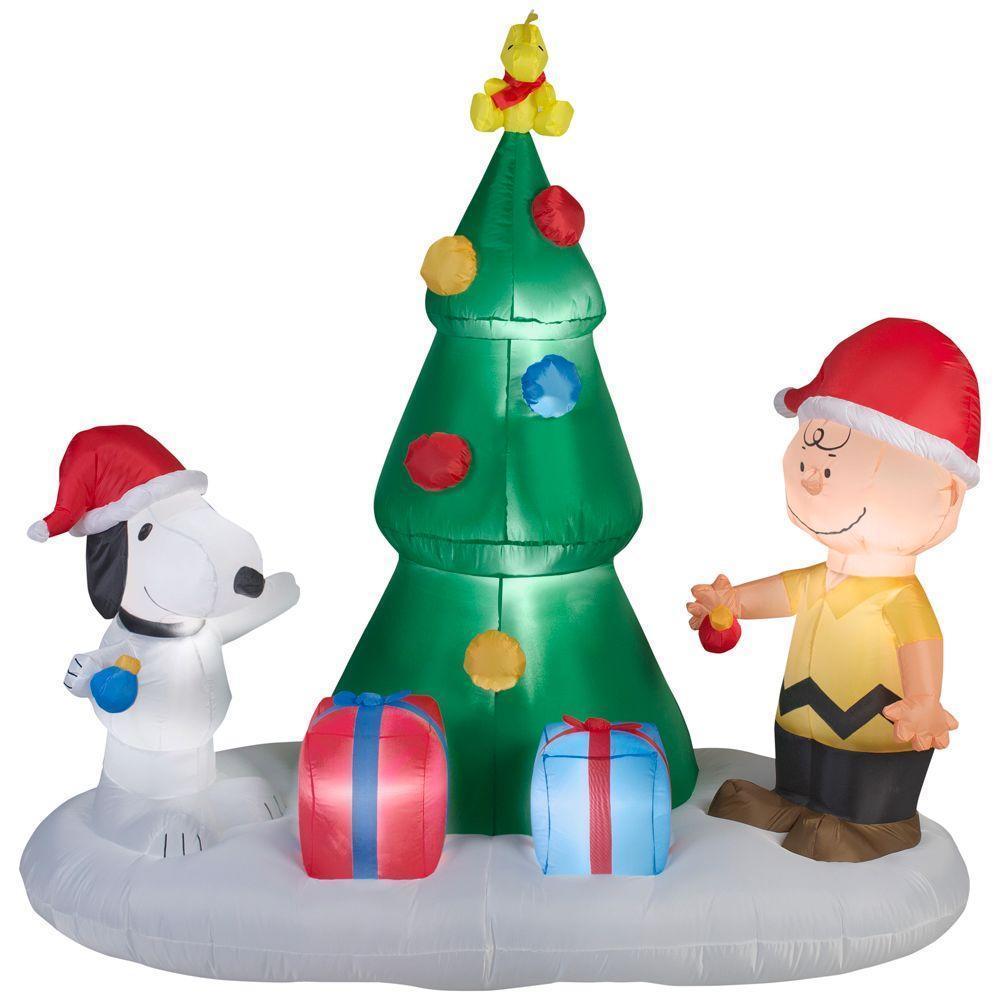 Snoopy and Charlie Brown Tree Airblown Christmas Tree