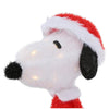 Peanuts 18 in. LED 3D Pre-Lit Snoopy in Santa Suit Yard Art