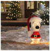 Peanuts 18 in. LED 3D Pre-Lit Snoopy in Santa Suit Yard Art