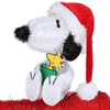 Peanuts Yard Art Snoopy Woodstock on Mailbox with Christmas Tree