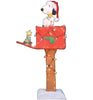 Peanuts Yard Art Snoopy Woodstock on Mailbox with Christmas Tree