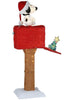 Peanuts Yard Art Snoopy Woodstock on Mailbox with Christmas Tree