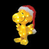 Peanuts Pre-Lit Yard At 18 inches Tall Woodstock with Santa Hat