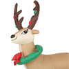 Home Accents Holiday 6 ft LED Reindeer with Wreath Airblown Inflatable