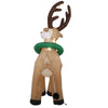 Home Accents Holiday 6 ft LED Reindeer with Wreath Airblown Inflatable