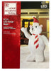 Home Accents 6.50 ft Pre lit Inflatable Polar Bear Airblown Christmas Display