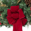 Home Accents Holiday Burgundy Poinsettia 17ft Decorated Unlit Garland