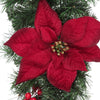 Home Accents Holiday Burgundy Poinsettia 17ft Decorated Unlit Garland
