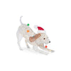 Home Acents Holiday 25.5 in. Warm White LED PVC Dog with Holiday Bulbs