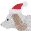 Home Acents Holiday 25.5 in. Warm White LED PVC Dog with Holiday Bulbs
