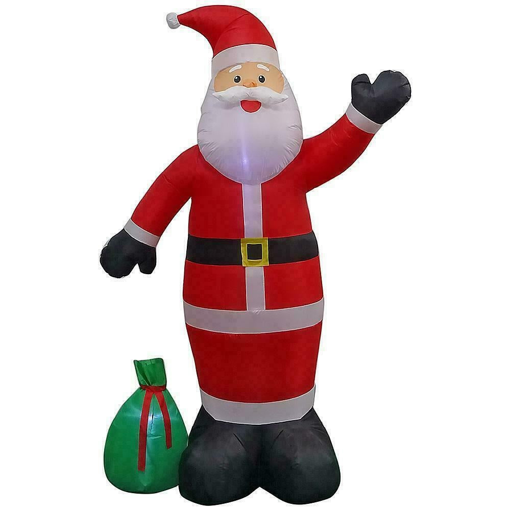 Home Accents Holiday 9 ft Giant-Sized LED Santa Claus with Gift Sack Inflatable