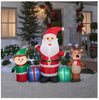 Home Accents Holiday 6.5FT LED Santa and Friends Airblown Inflatable