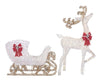 Home Accents Holiday 5 FT Polar Wishes Motion LED Reindeer and Sleigh