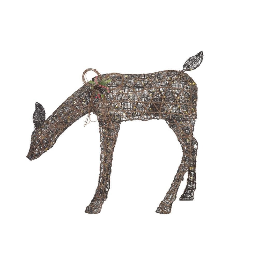 Home Accents Holiday 3.5 ft Meadow Frost ANIMATED LED Brown Doe