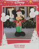 Disney 6 FT Tall Mickey Mouse Wearing Santa Hat and Scarf Airblown Inflatable