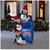Holiday Living 6-ft Penguins with North Pole Express Mailbox Christmas Inflatable
