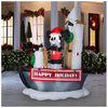 Disney Lighted 7 FT Mickey Mouse on a Steamboat Christmas Airblown Inflatable