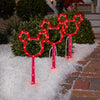 Disney Magic Holiday Mickey Mouse 3-Pack Colormorphing LED Pathway Stakes