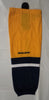 Bauer 800 Series Ice Hockey Sock, Gold w/ Navy & White, Senior L-XL