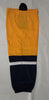 Bauer 800 Series Ice Hockey Sock, Gold w/ Navy & White, Senior L-XL