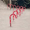 Candy Cane Pathway Markers Set of 10 Christmas Indoor/outdoor Decoration Lights
