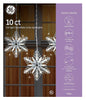 GE Random Sparkle 10-Count 150 Light Snowflake Icicle-Style Lights, Clear