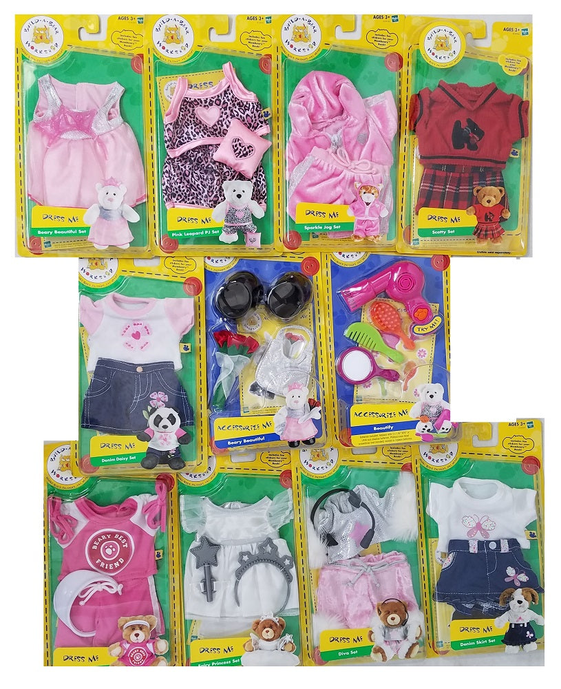 11-Piece Build-A-Bear Workshop Outfits/Accessories for Build-A-Bear Buddies
