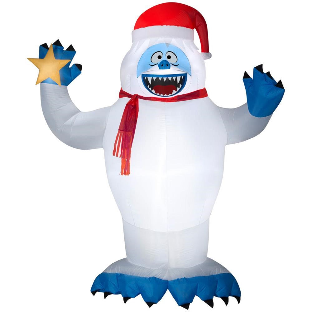 Rudolph the Red-Nosed Reindeer 8 FT Inflatable Bumble with Santa Hat & Star