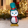 Holiday Time 4FT Light Up Inflatable Penguin with Green Top Hat & Red Scarf