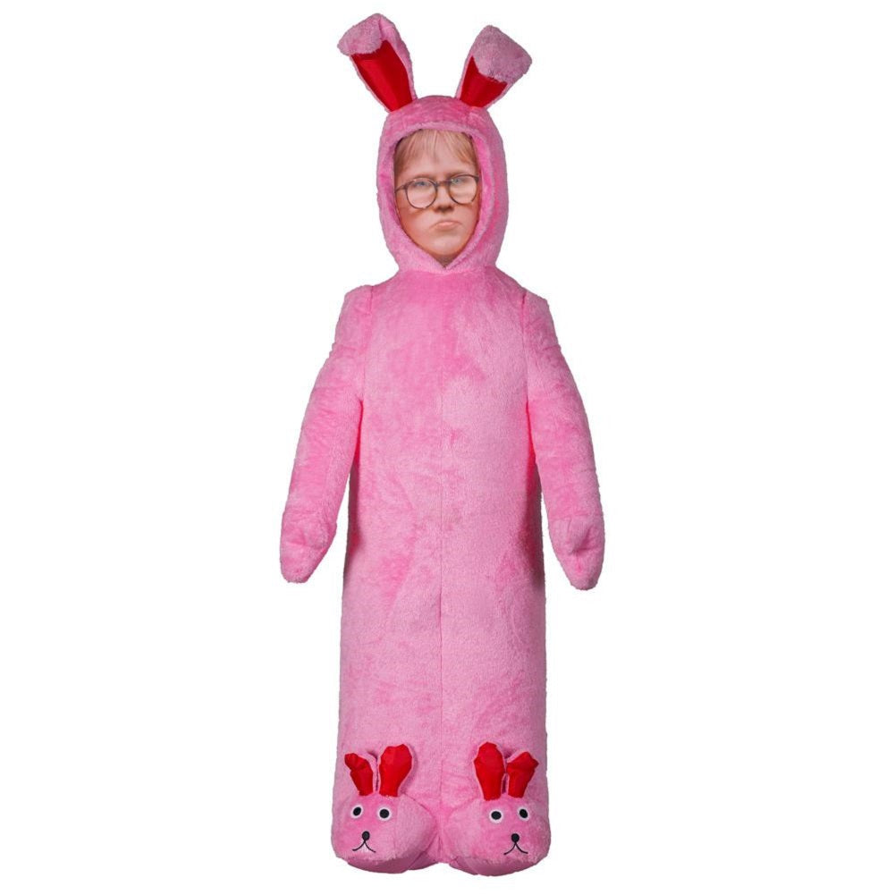 Warner 6 FT Pre-lit Inflatable Ralphie with Pink Plush Fuzzy Bunny Suit Airblown
