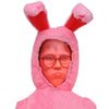 Warner 6 FT Pre-lit Inflatable Ralphie with Pink Plush Fuzzy Bunny Suit Airblown