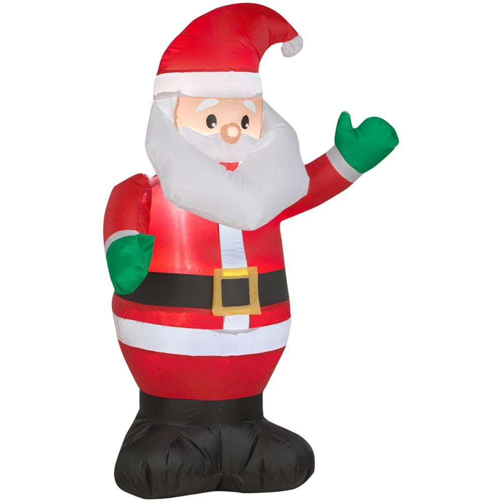 Home Accents Holiday 3 FT 6 IN LED Santa Airblown Inflatable
