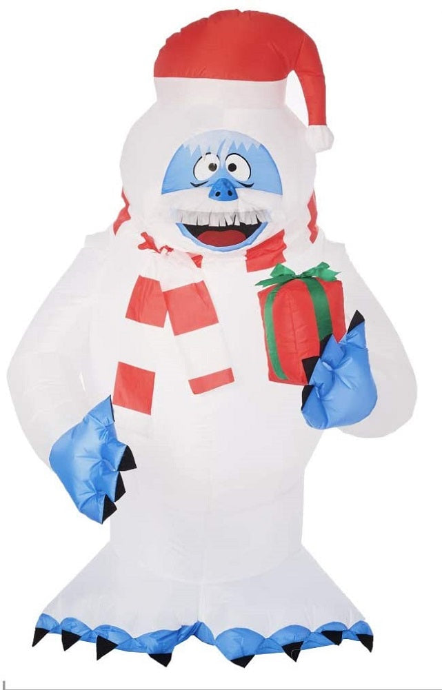 Rudolph the Red-Nosed Reindeer 5 FT Airblown Inflatable Bumble Holding ...