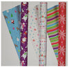 Double-Sided Holiday Gift Wrap Paper 180 Sq Ft 3-Pack Purple/White/Red