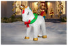 Home Accents Holiday 7.5 FT Pre-Lit Inflatable Unicorn with Wreath