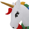 Home Accents Holiday 7.5 FT Pre-Lit Inflatable Unicorn with Wreath