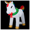 Home Accents Holiday 7.5 FT Pre-Lit Inflatable Unicorn with Wreath