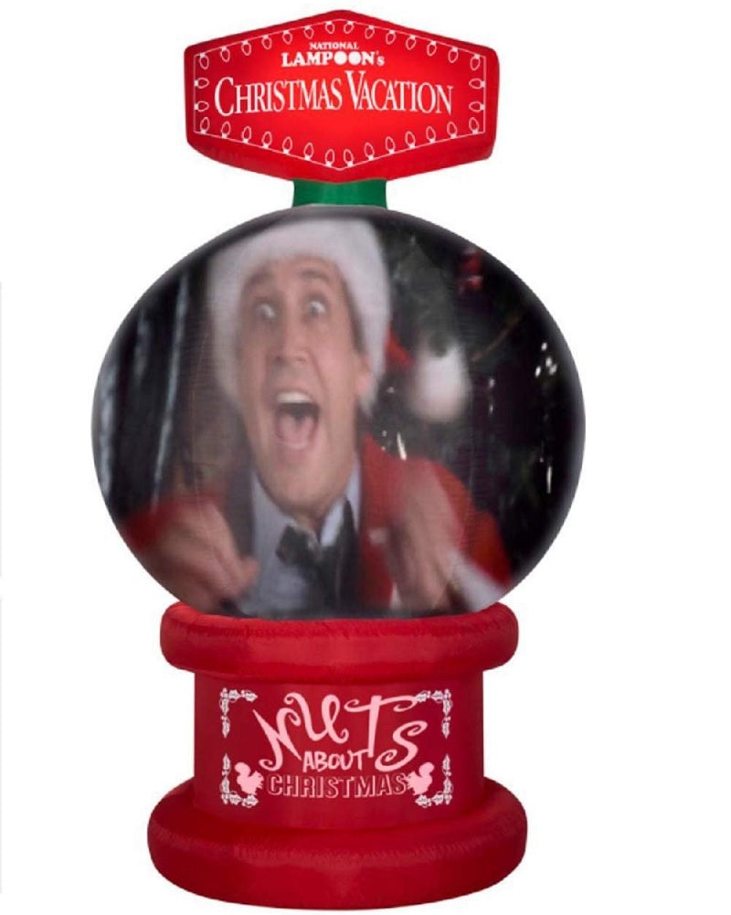 Gemmy 8FT Living Projection Pre-Lit Christmas NLCV Inflatable Snow Globe