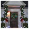 LightShow Outdoor Pre-Lit 8-ft Ornament Garland with Color Changing LED Lights