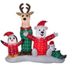 Gemmy Lighted Deer Penguin Bear Mouse Christmas Inflatable