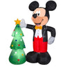 Gemmy 7.5FT Inflatable Christmas Mickey Mouse with Christmas Tree Indoor/Outdoor Holiday Decoration