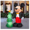 Gemmy 7.5FT Inflatable Christmas Mickey Mouse with Christmas Tree Indoor/Outdoor Holiday Decoration