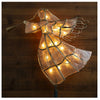 10-inch 16-Lights Double Sided Capiz Angel Tree Topper with White Lights