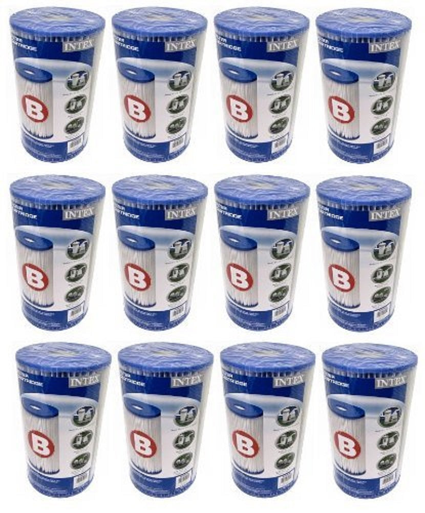INTEX Pool Easy Set Filter Cartridge (12 Pack) - Type B | 29005E(59905E)