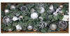 9 FT Pre-Lit Silver Decorated Artificial Ornament Garland