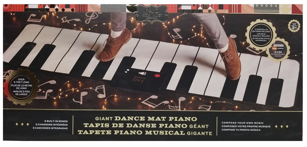 FAOSchwarz Giant Dance Mat Piano 24 Playable Keys with 5 Built-In Songs