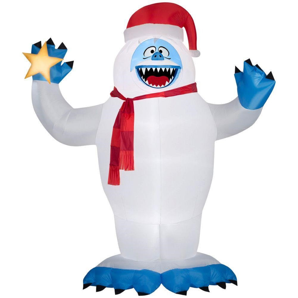 Holiday Inflatable 12-ft Bumble with Santa Hat