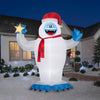 Holiday Inflatable 12-ft Bumble with Santa Hat
