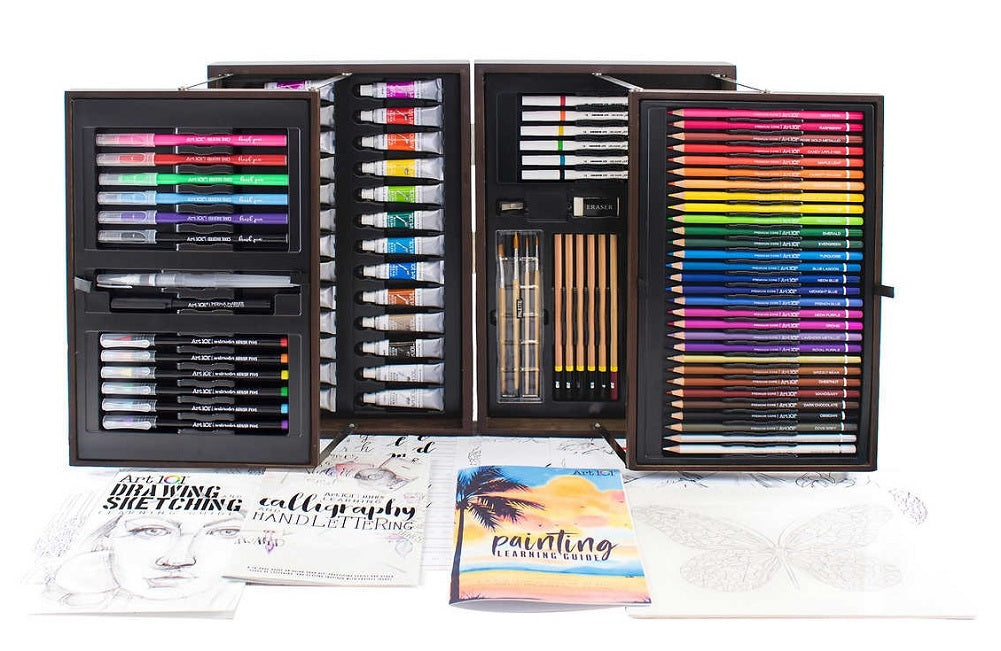 143 Piece Deluxe Art Set,Paint Set in Portable Wooden Case