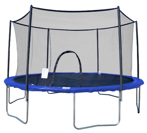 AirZone Outdoor Spring Trampoline with Mesh Padded Perimeter Safety Enclosure 15-ft